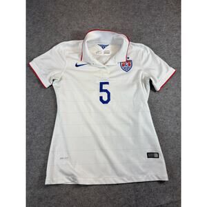 Nike USWNT Kelley O’Hara #5 Soccer Jersey Womens Medium White Dri-Fit USA Team